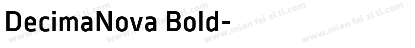 DecimaNova Bold字体转换
